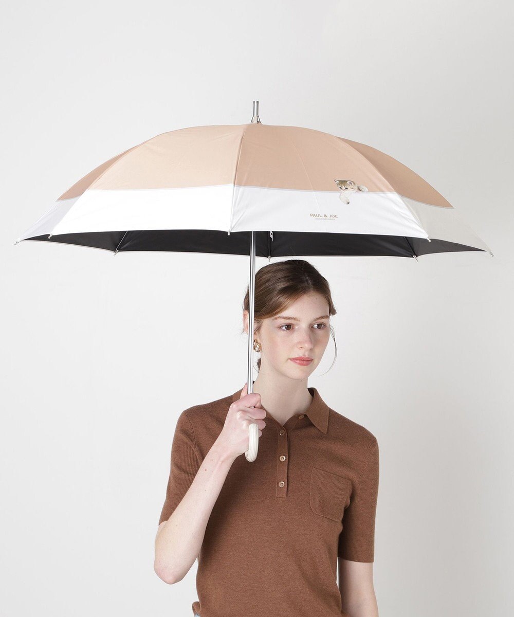 MOONBAT 【一級遮光/軽量】PAUL & JOE 晴雨兼用 日傘 長傘 スウィンギングヌネット 