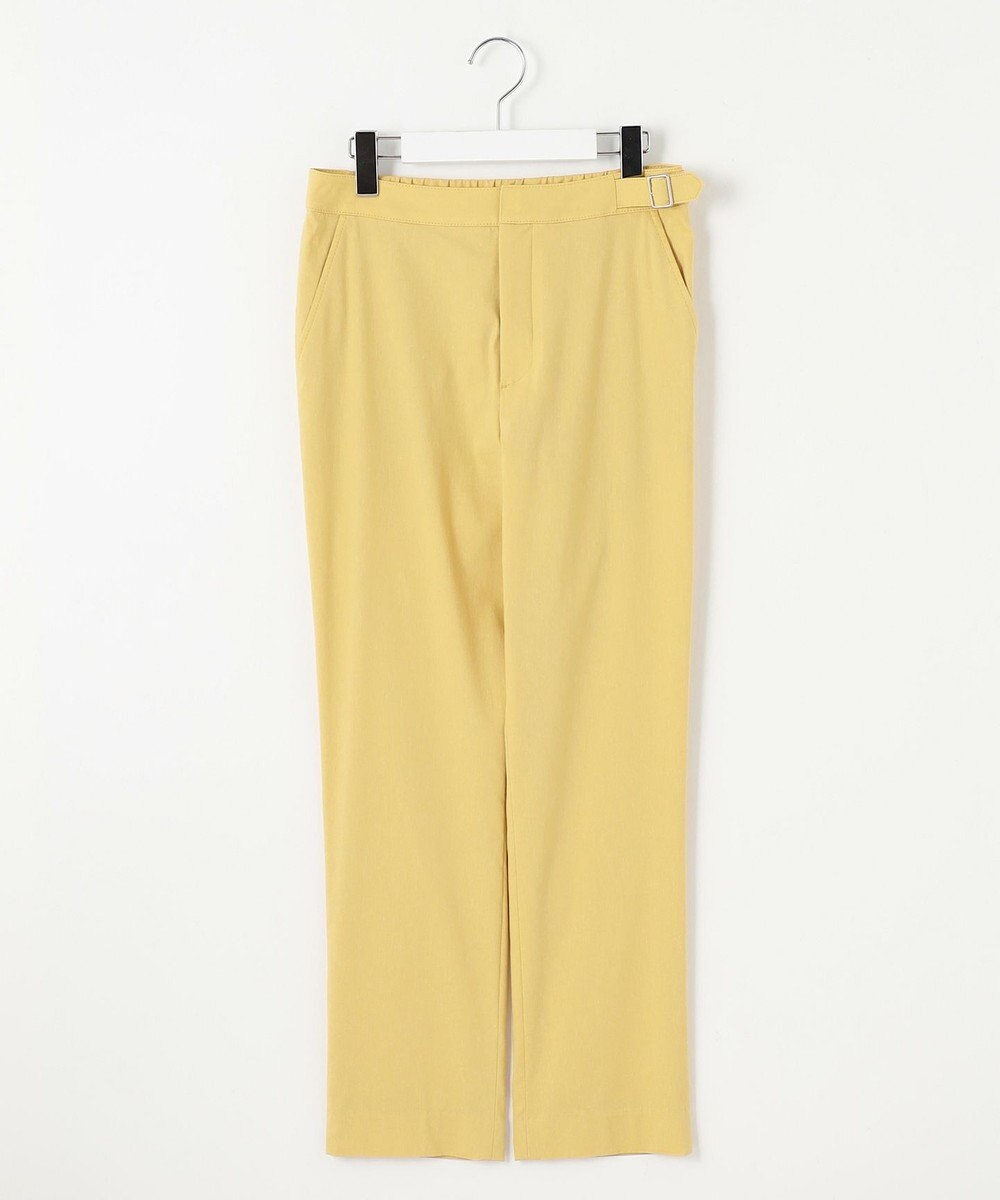 J.PRESS LADIES 【洗える】セルロースリネンストレッチ テーパード パンツ 