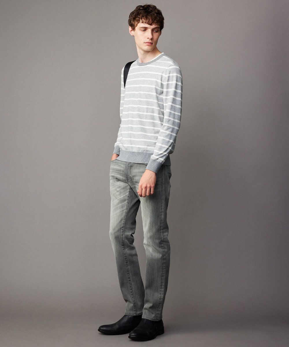 JOSEPH ABBOUD 【チクチクしない/イージーケア/3シーズン対応】ハイカウントSNOWY ボーダー ニットＴ 