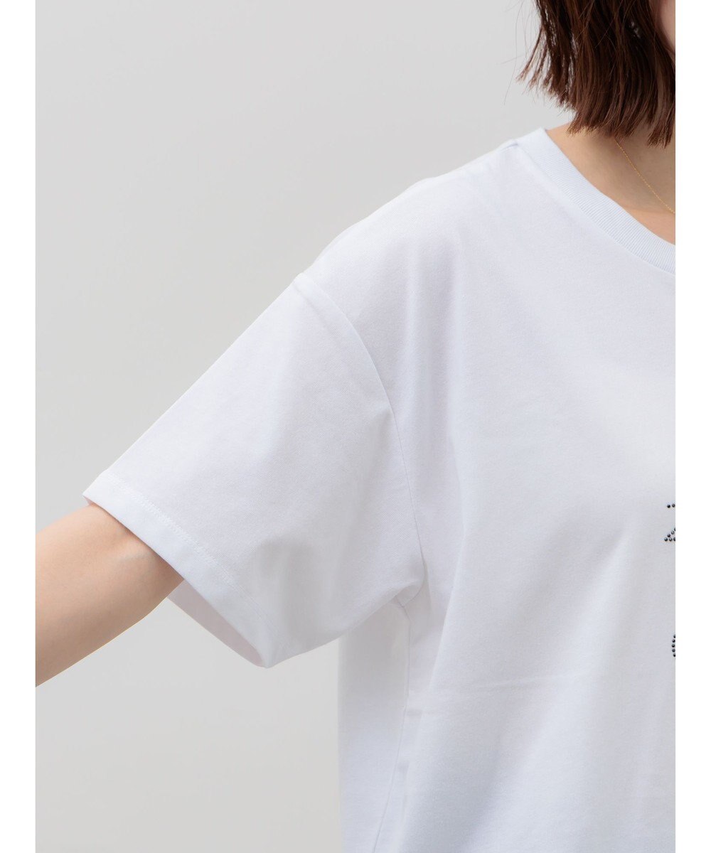 Te chichi ラインストーンサークルロゴTシャツ 