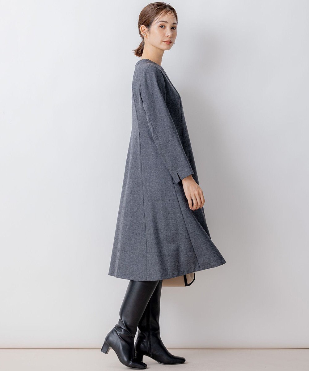 組曲 【WEB限定】ウールジョーゼット フレアワンピース 