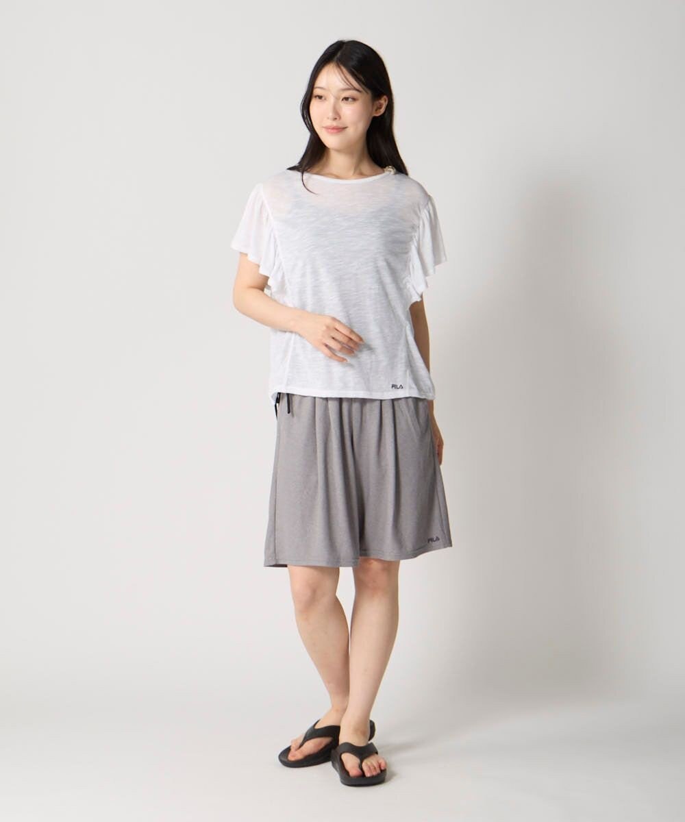 OP／FILA 【FILA】ドルマン袖フリルタンキニ4点セット水着 
