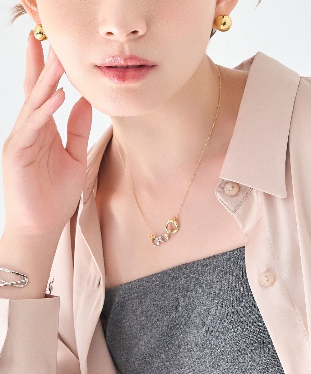 Phoebe 【金属アレルギー対応】ミックスループメタルネックレス　ゴールド　ニッケルフリー 