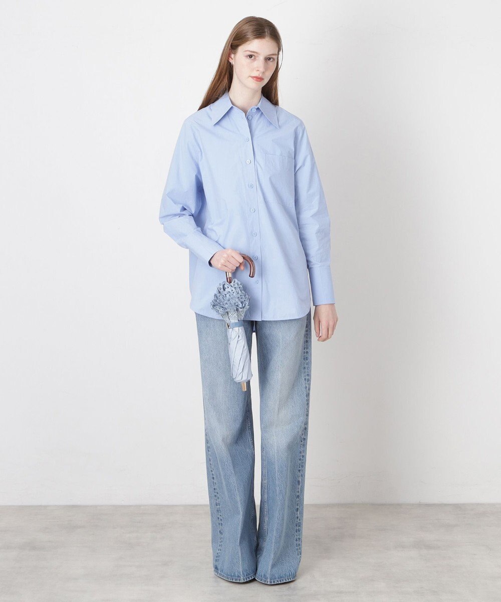 MOONBAT 【遮光/晴雨兼用日傘】POLO RALPH LAUREN(ポロ ラルフローレン) エンブフリル 折りたたみ傘 楽折 遮熱 UV 