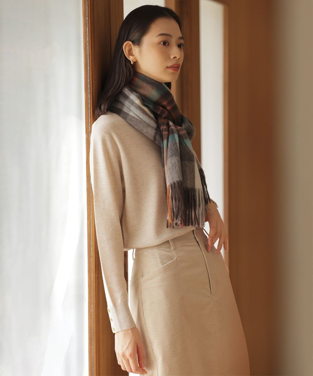 J.PRESS LADIES カシミヤチェック マフラー 