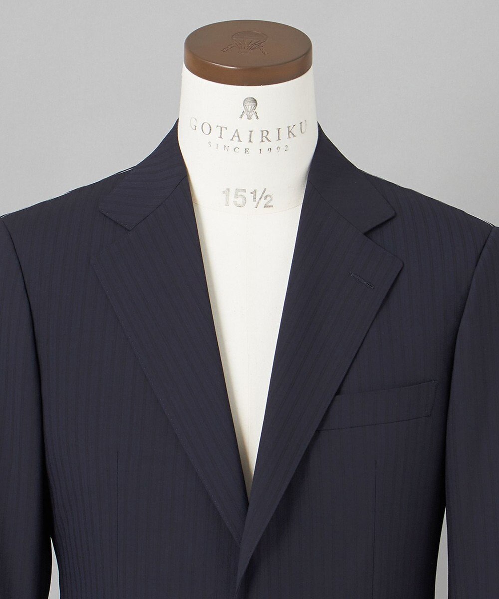 GOTAIRIKU 【御幸毛織】 WOOL×SOLOTEX ストレッチスーツ（平織/ネイビー） 