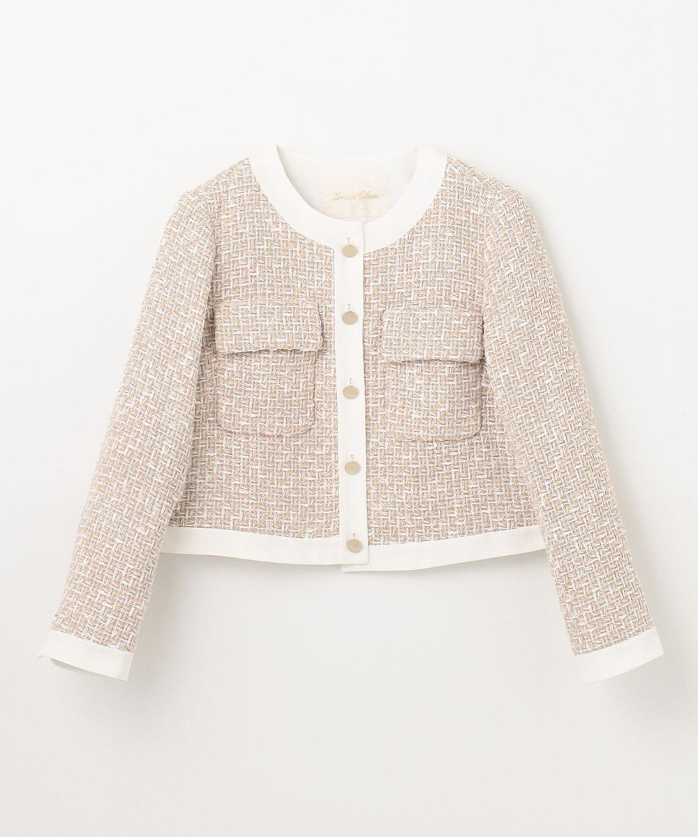 GRACE CONTINENTAL ツイードトリミングジャケット 