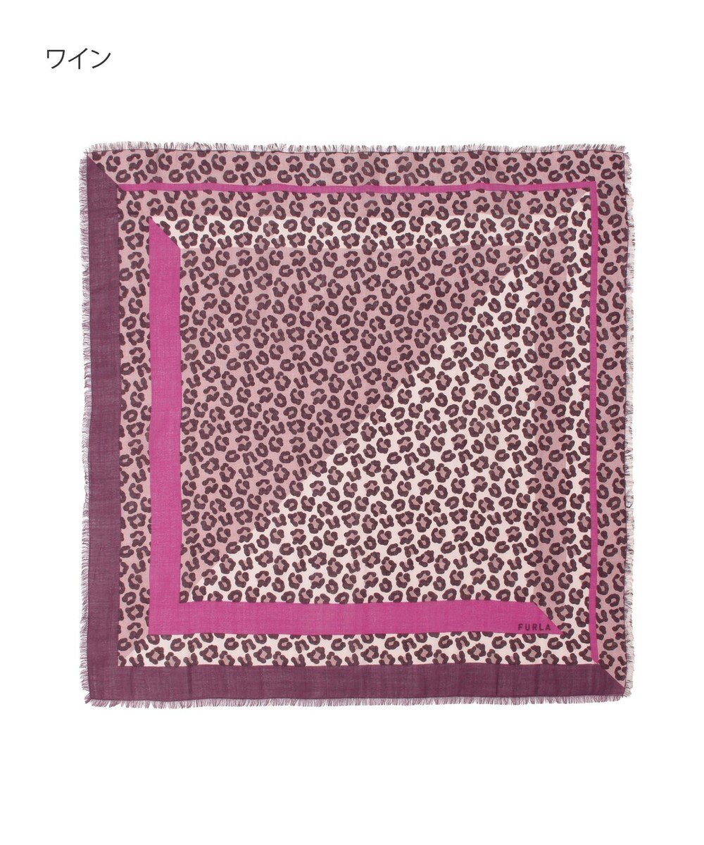 MOONBAT FURLA(フルラ）レオパードウールスカーフ 80×80㎝ 