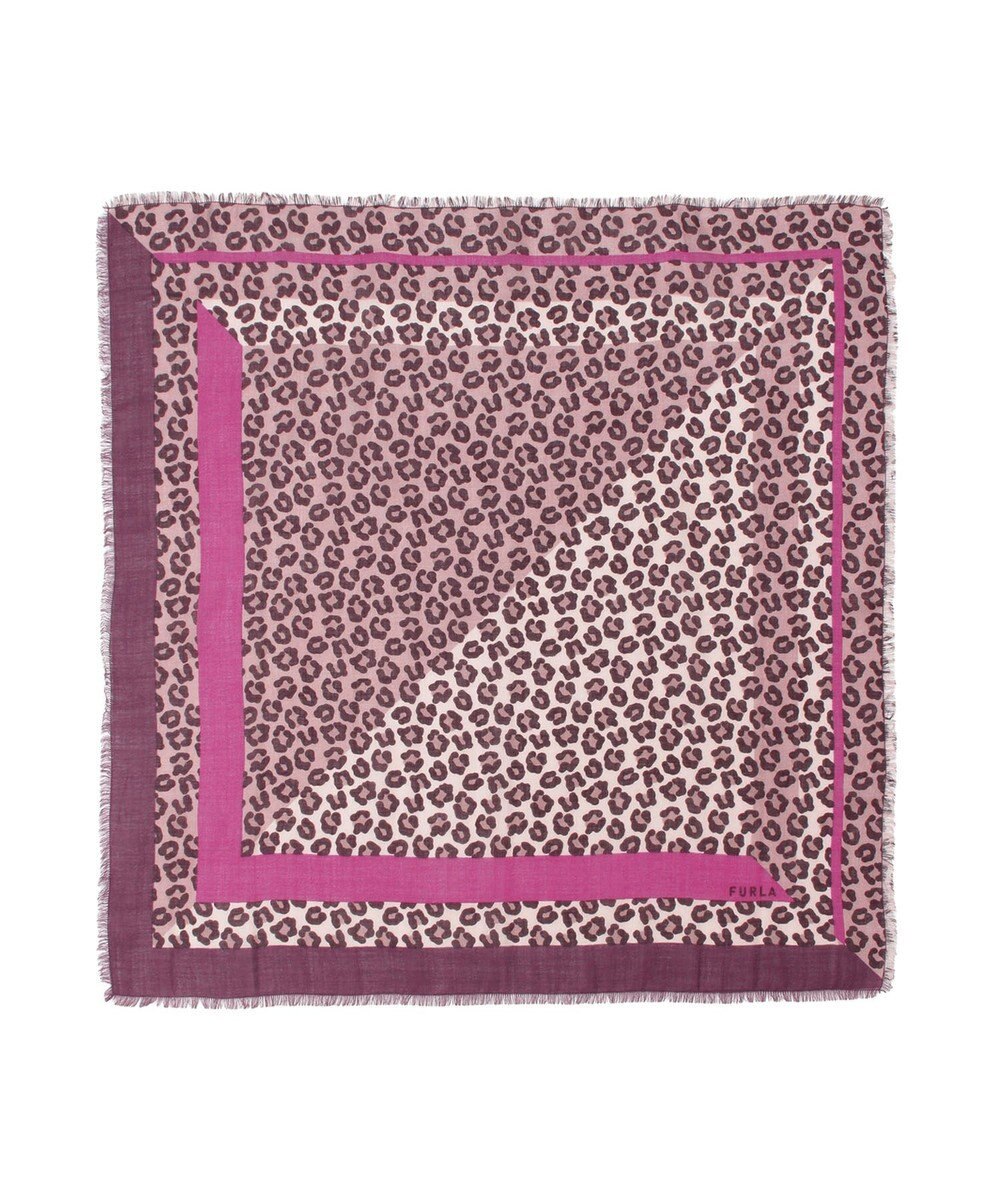 MOONBAT FURLA(フルラ）レオパードウールスカーフ 80×80㎝ 
