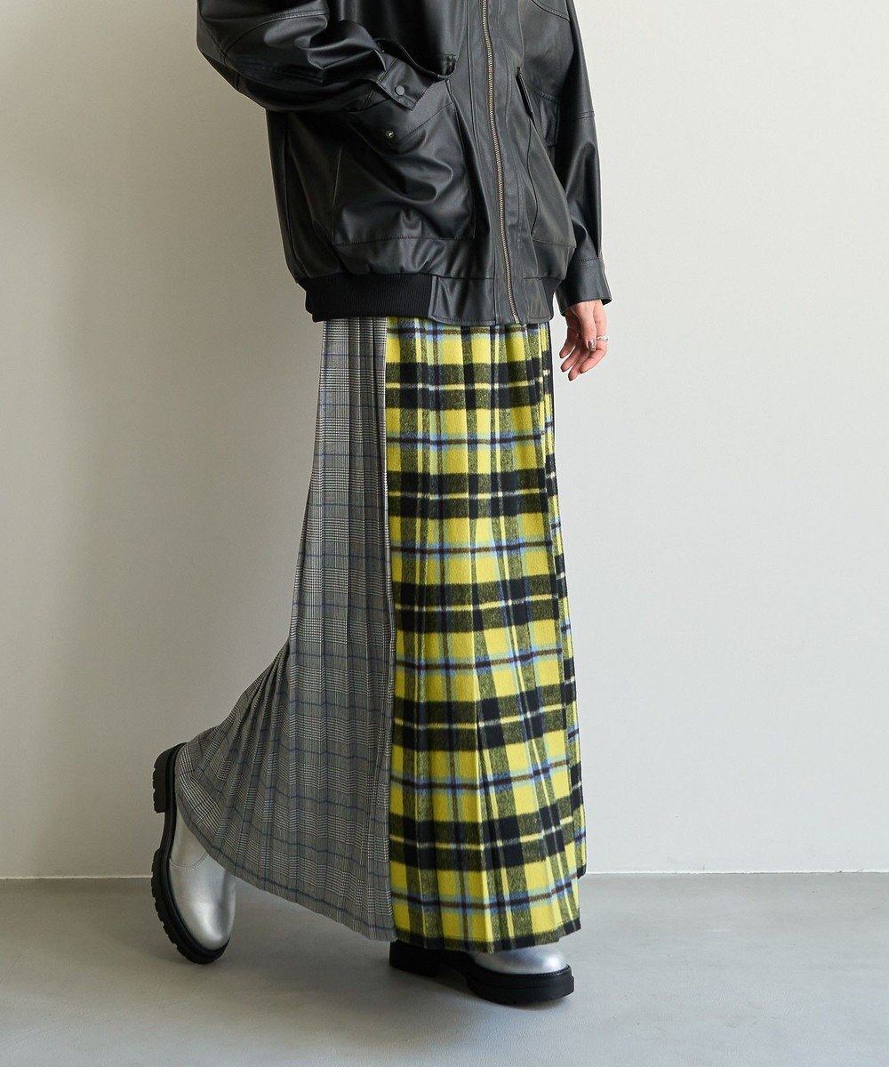 AMERICAN HOLIC シャギーチェックプリーツスカート 