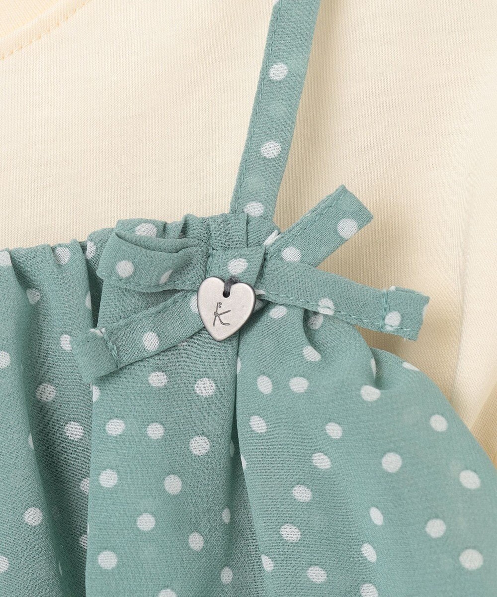 組曲 KIDS 【110-140㎝】ドットキャミ＋TシャツSET 