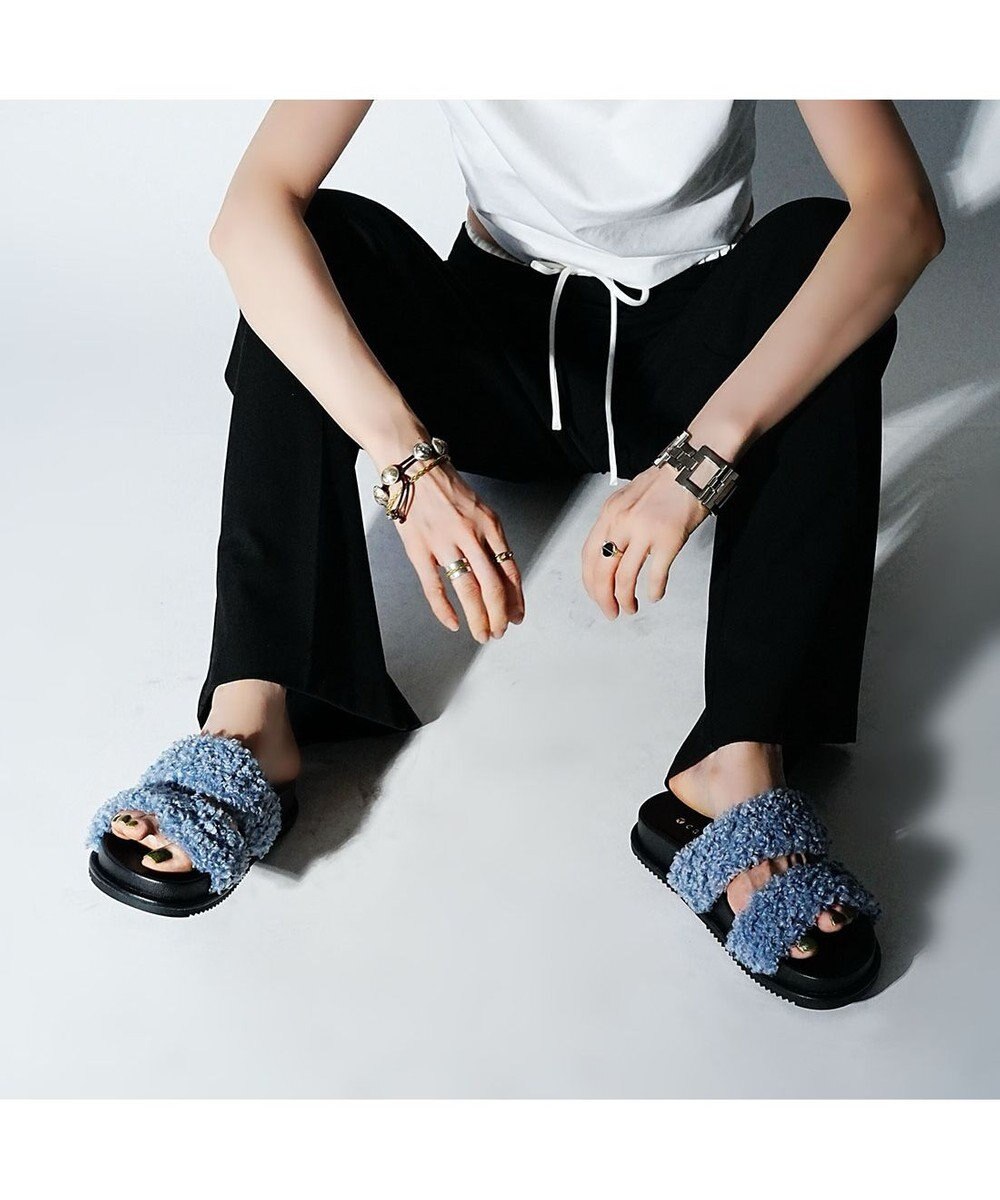 MODE ET JACOMO <carino>エコファーもこもこサンダル 