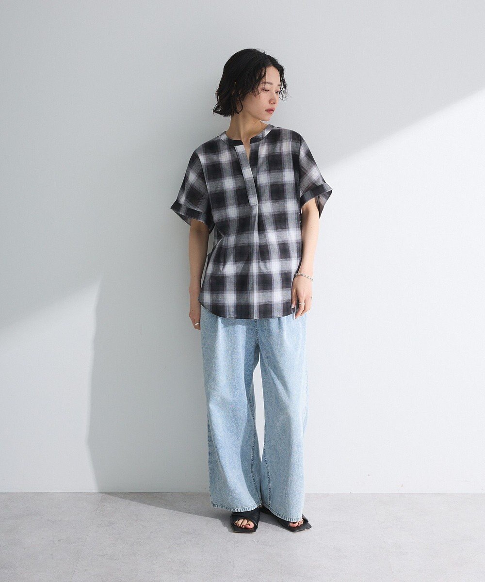 Green Parks ライトデニムワイドパンツ 