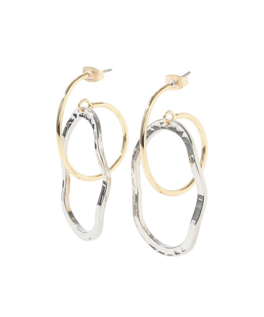 YECCA VECCA オーバルフープピアス 