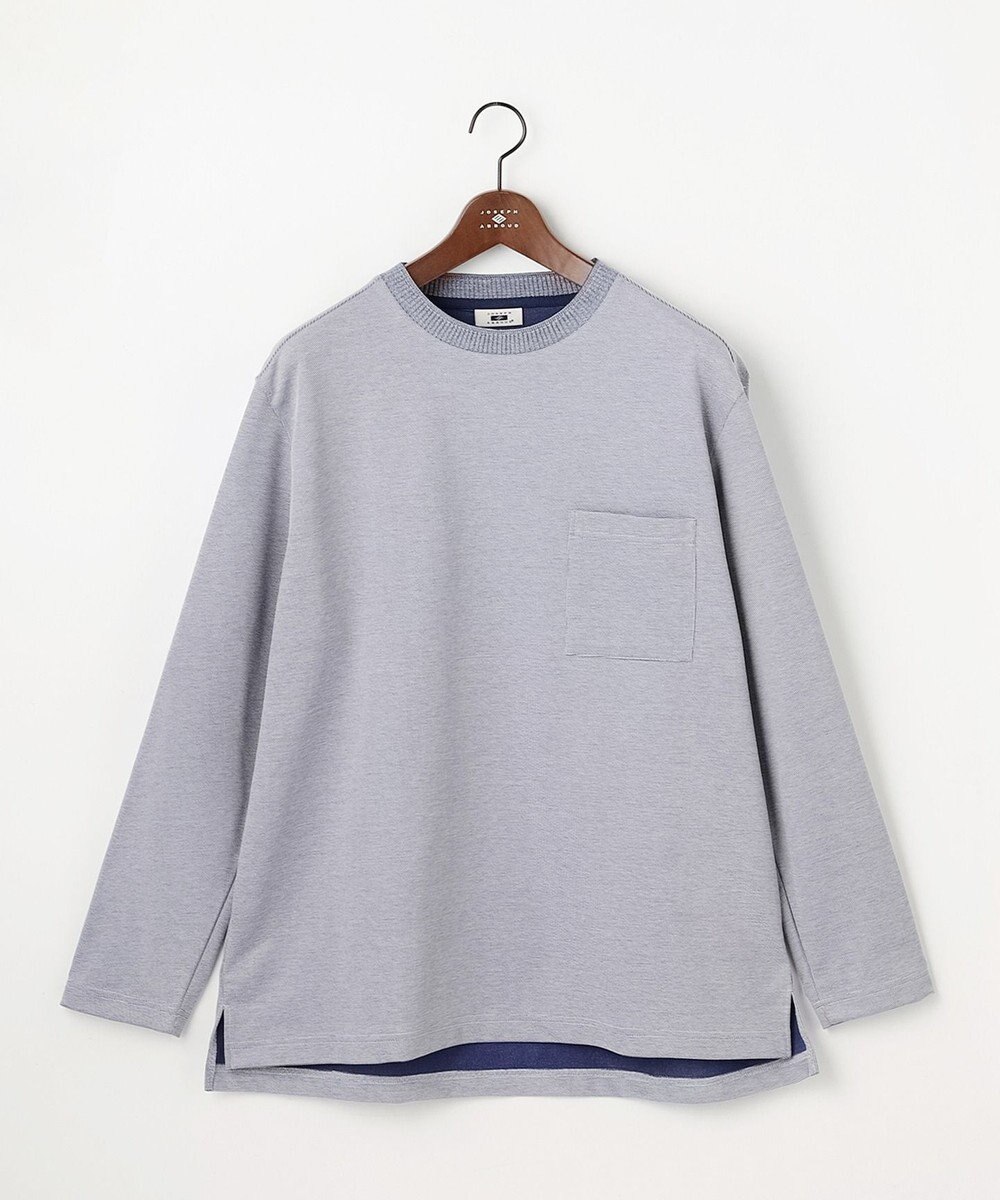 JOSEPH ABBOUD 【キングサイズ・JAPANファブリック・日本縫製・清涼】ミラノリブWフェイス長袖Tシャツ 