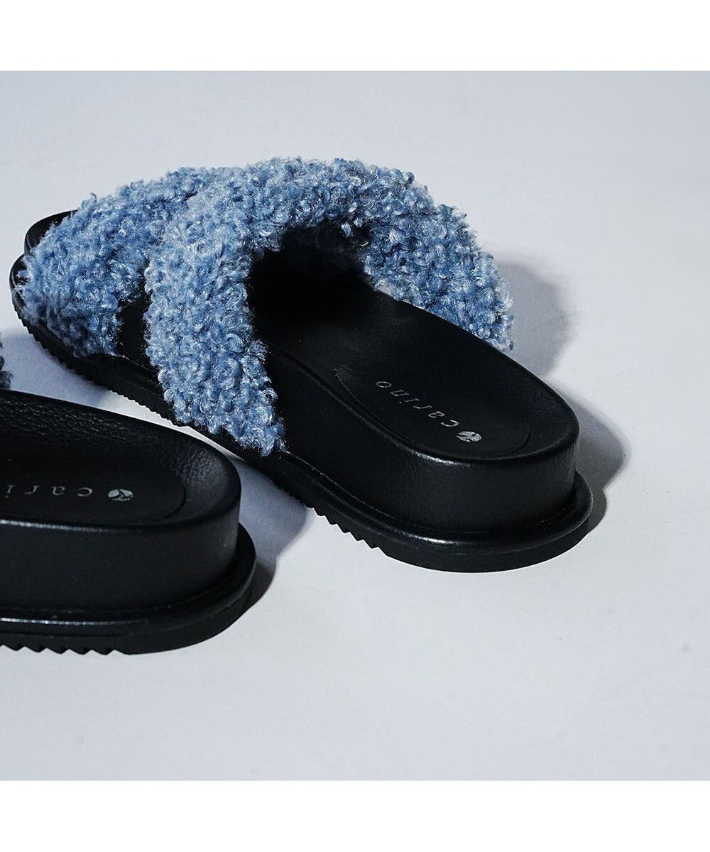 MODE ET JACOMO <carino>エコファーもこもこサンダル 