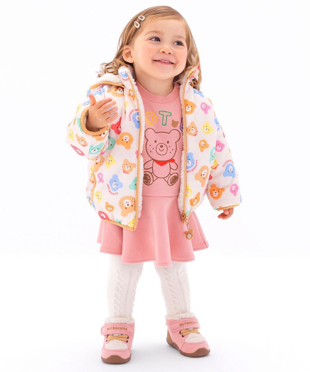 MIKI HOUSE HOT BISCUITS 【80-110cm】【NEW Color Series】裏毛パイル素材 フレアワンピース 