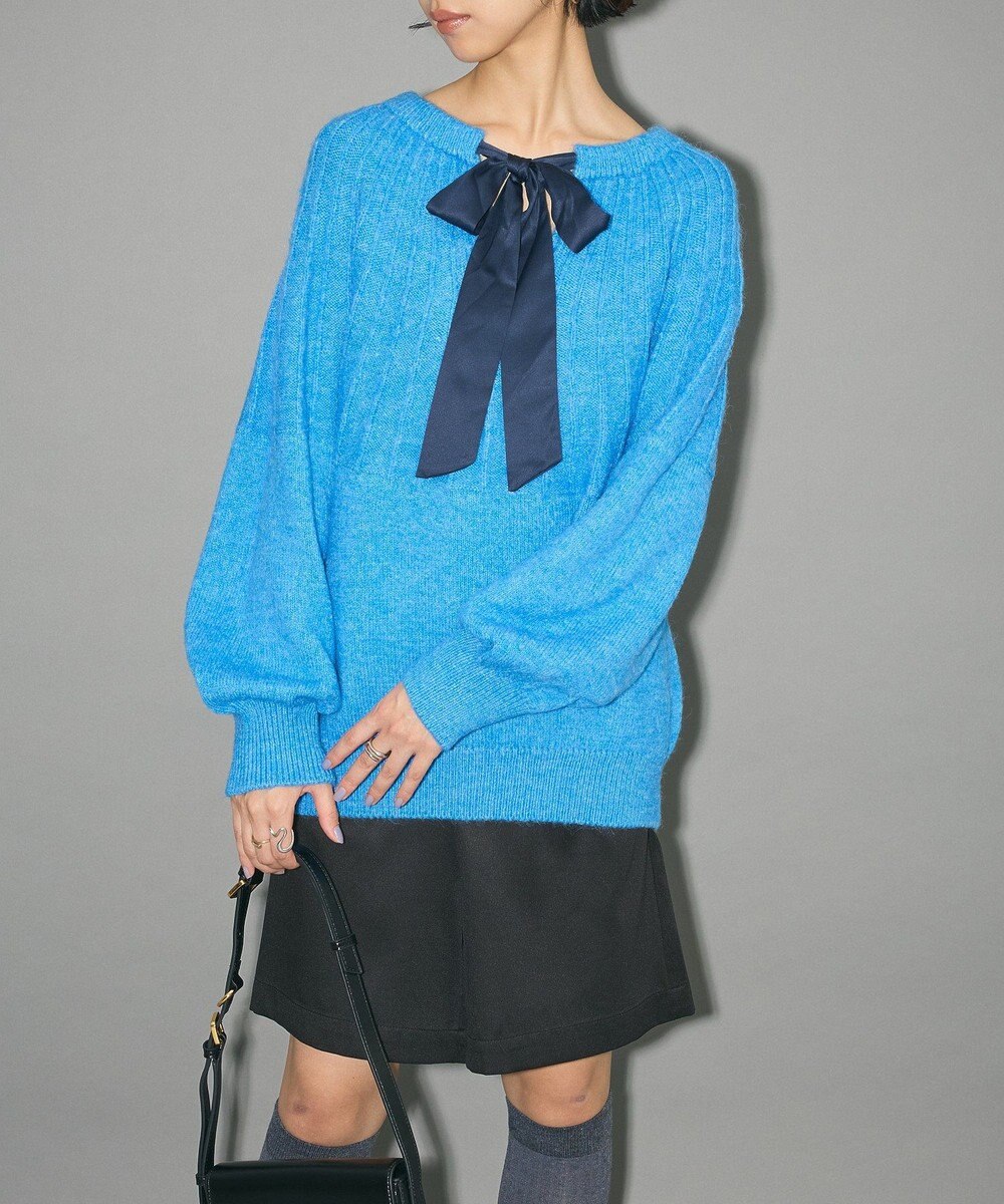 Green Parks ボウタイリボン付きニット 