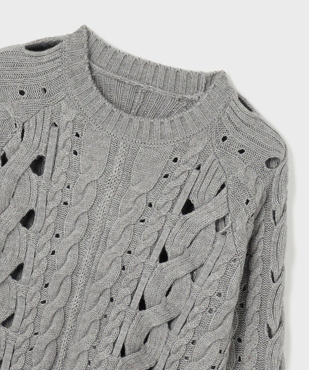 GRACE CONTINENTAL オーバーケーブルニットトップ 