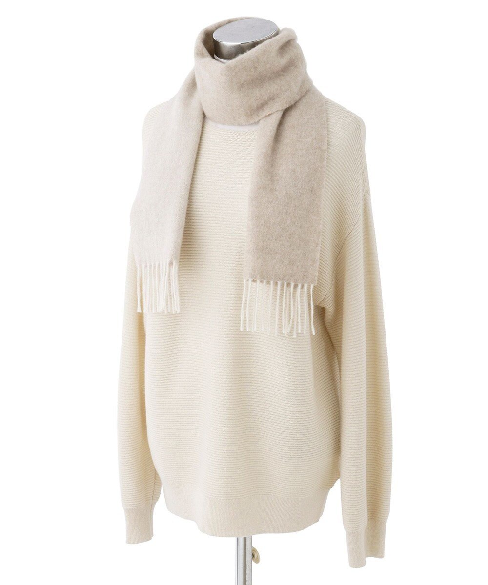 MOONBAT FURLA カシミヤ100%リバーシブルプチマフラー/幅20cm 