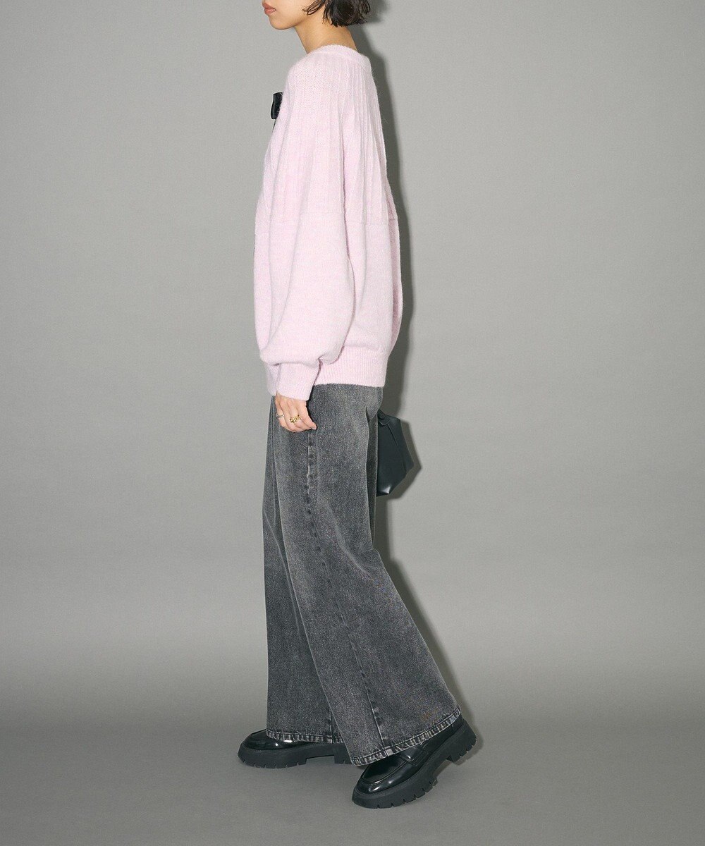 Green Parks ボウタイリボン付きニット 