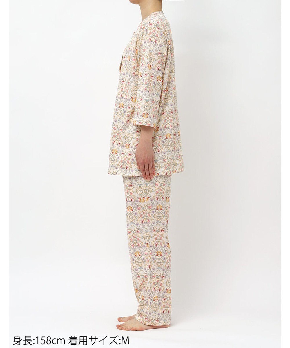 WACOAL パジャマ 綿100%(本体) 天竺素材 ミントン 7分袖 長袖 長ズボン レディース NDT266 /ワコール 