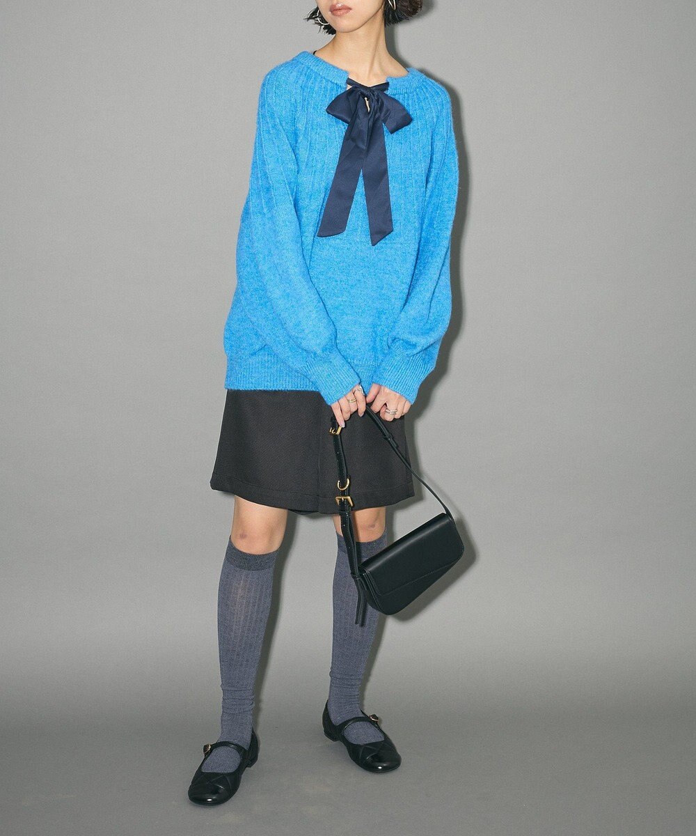 Green Parks ボウタイリボン付きニット 