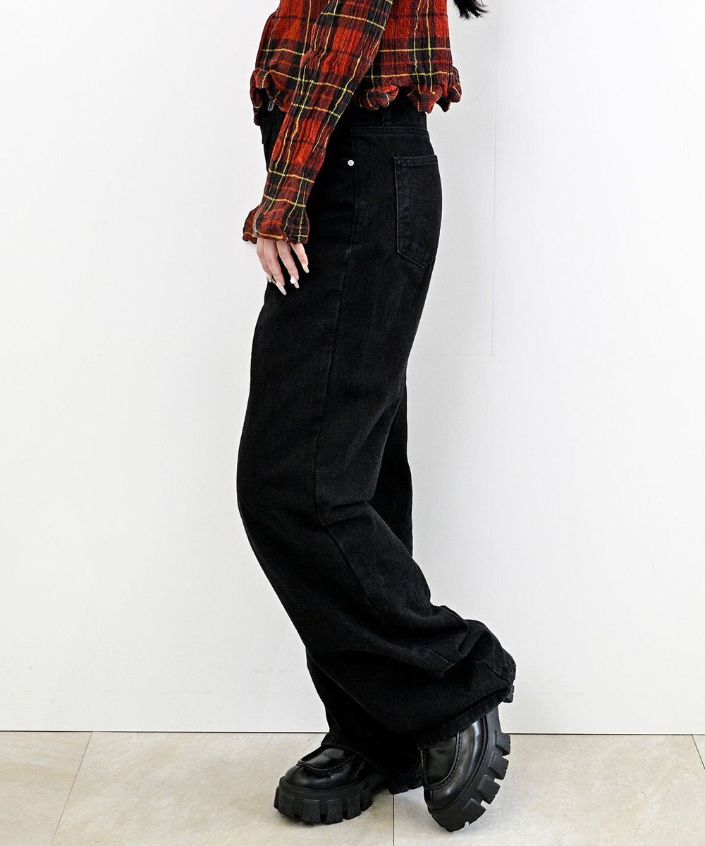 caqu 80's slim baggy バギーフィットワイドデニム 