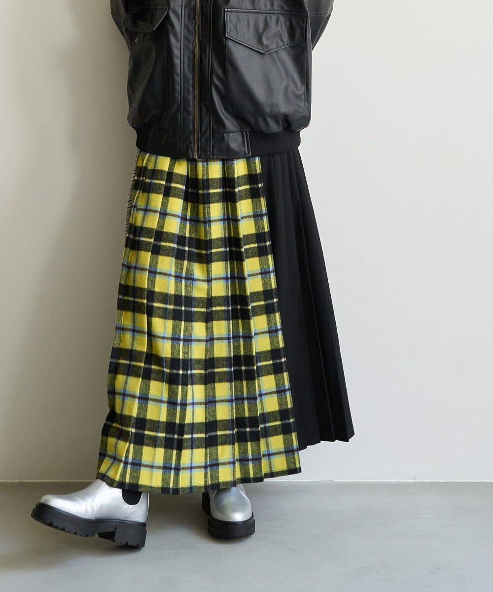 AMERICAN HOLIC シャギーチェックプリーツスカート 