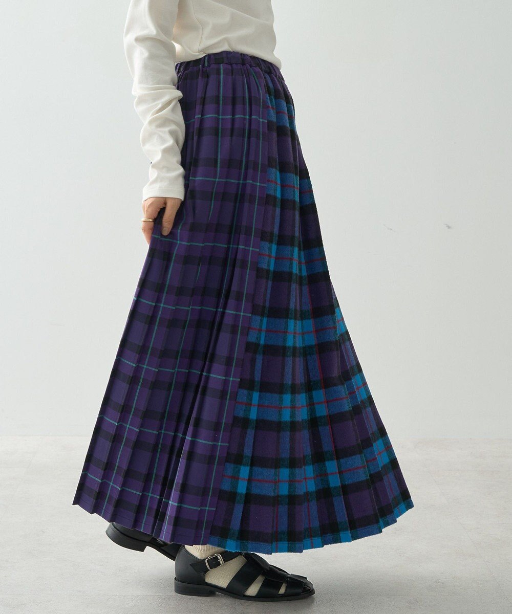 AMERICAN HOLIC シャギーチェックプリーツスカート 