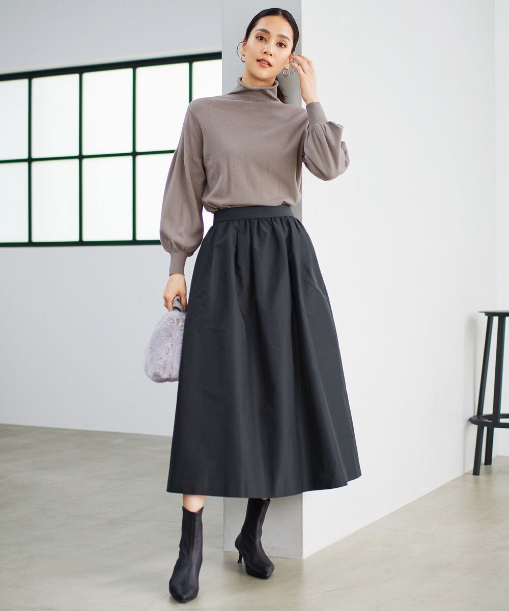 自由区 【撥水加工・洗える】エコタフタ スカート 