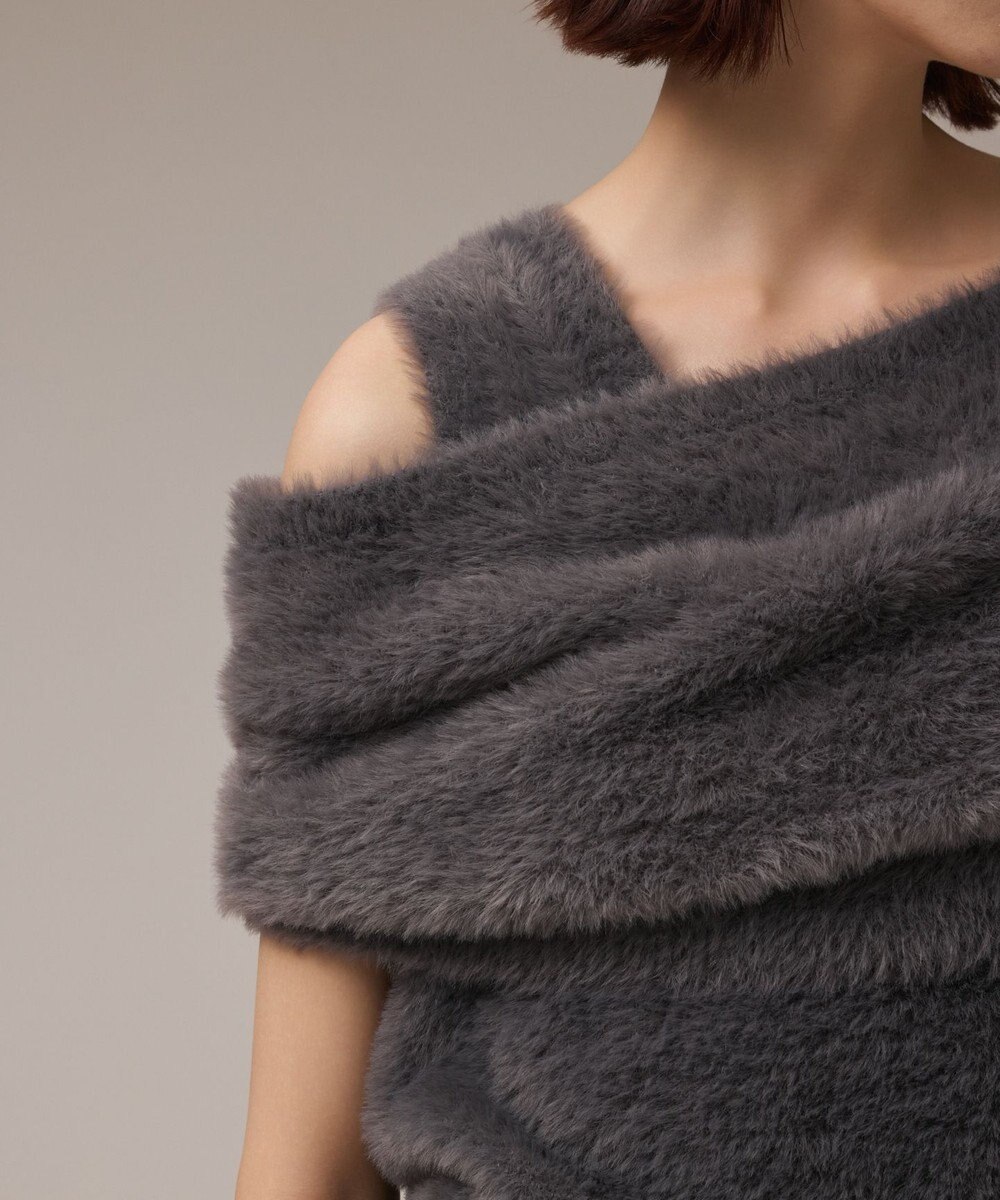 GRACE CONTINENTAL オフタートルニットトップ 