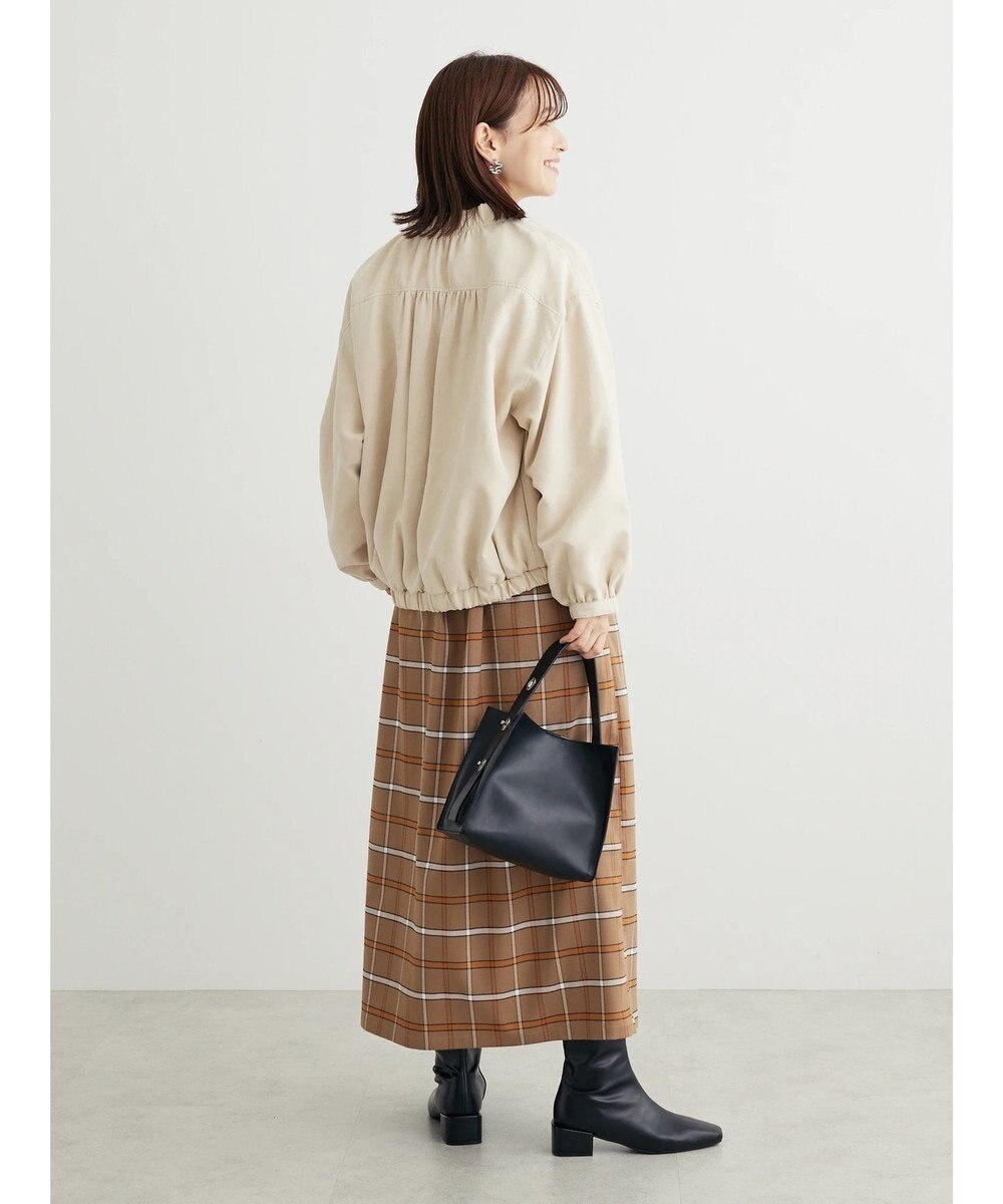 Green Parks ベルトデザインチェックＩラインスカート 