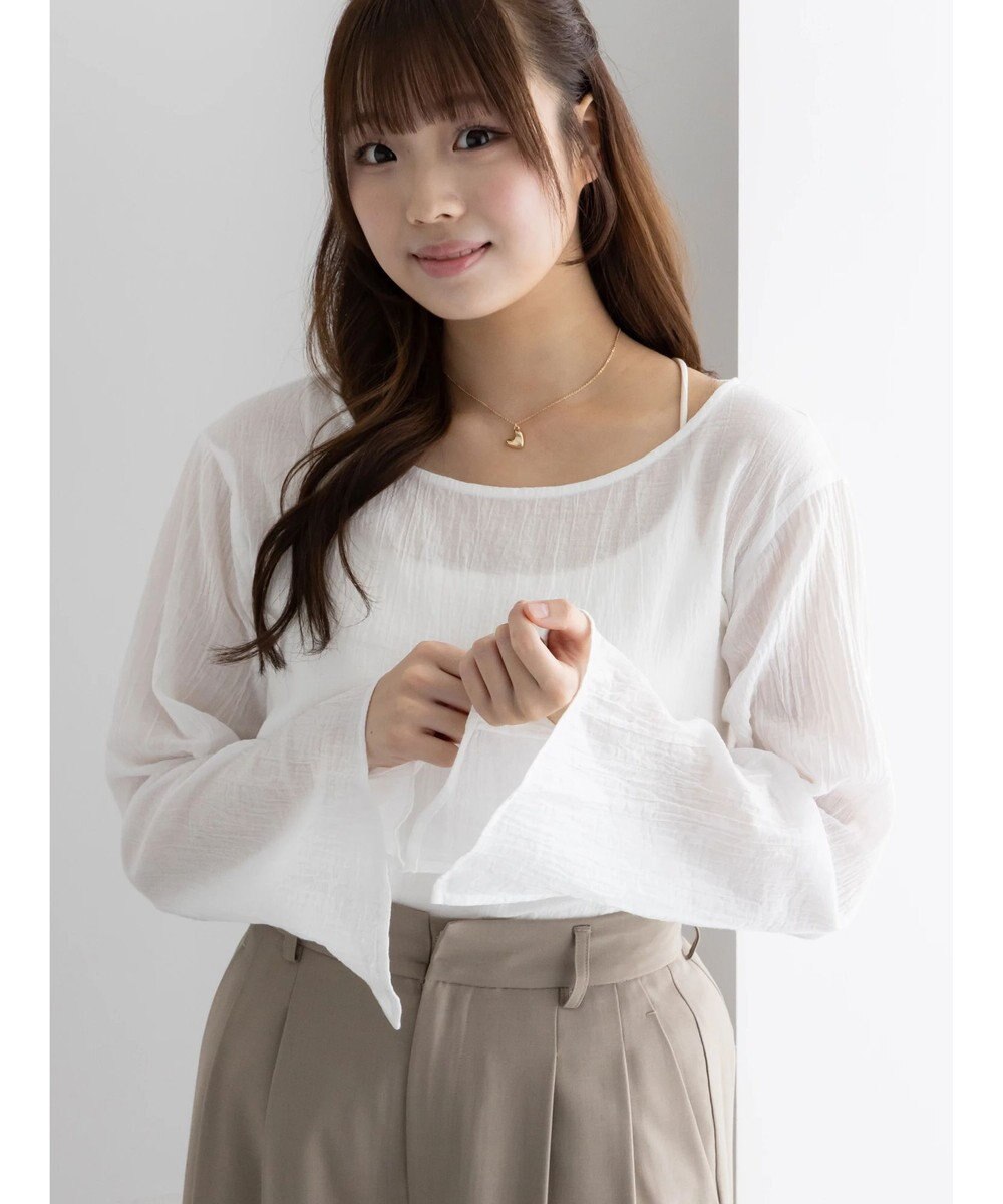 Te chichi クレープフレアスリーブブラウス【AOYAMA FASHION ASSOCIATION × Te chichi】 