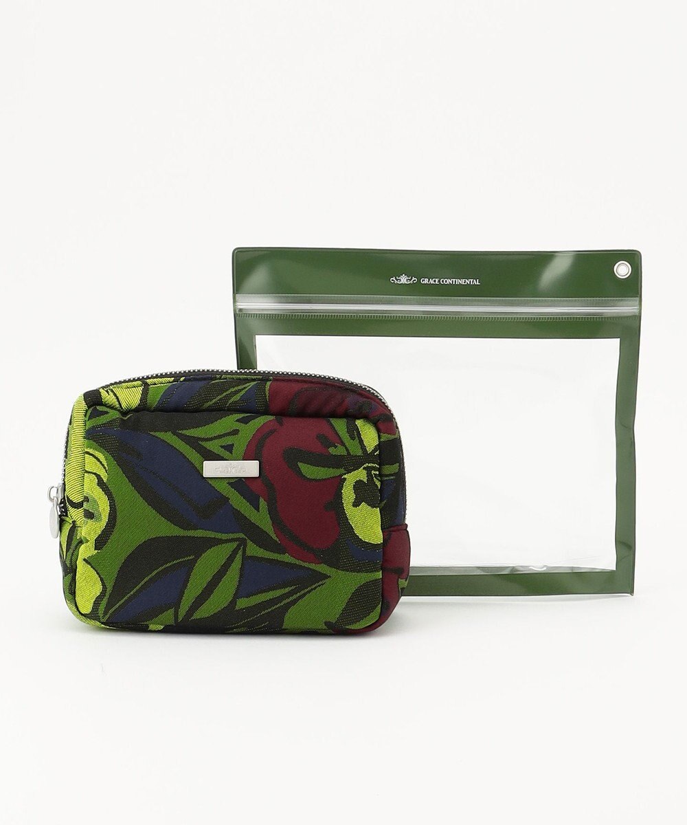 GRACE CONTINENTAL Fabricスクエアポーチ 