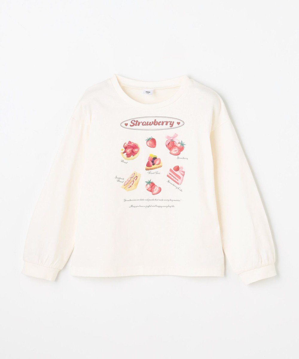 ANY KIDS 【Strawberry Collection】アートプリント 長袖Tシャツ 