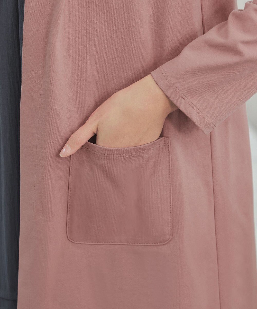 Tiaclasse L 【おのののかさん着用】「サマケア 」フード付きカットソーロングカーディガン 