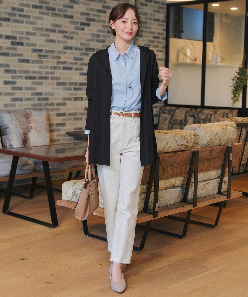 Tiaclasse L 【おのののかさん着用】「サマケア 」フード付きカットソーロングカーディガン 