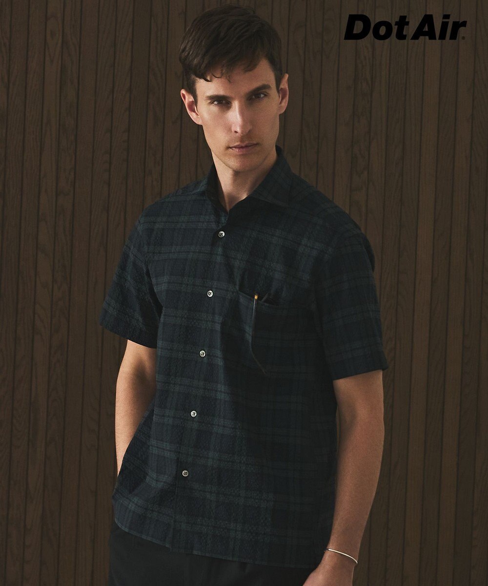 GOTAIRIKU リラックスシルエット【高通気性/吸水速乾】ドッツエアー クールマックスサッカーシャツ 