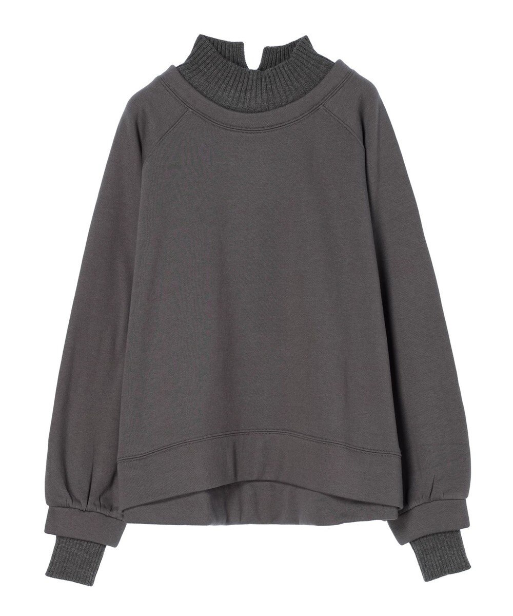 Green Parks 裏起毛ニットリブドッキングプルオーバー 