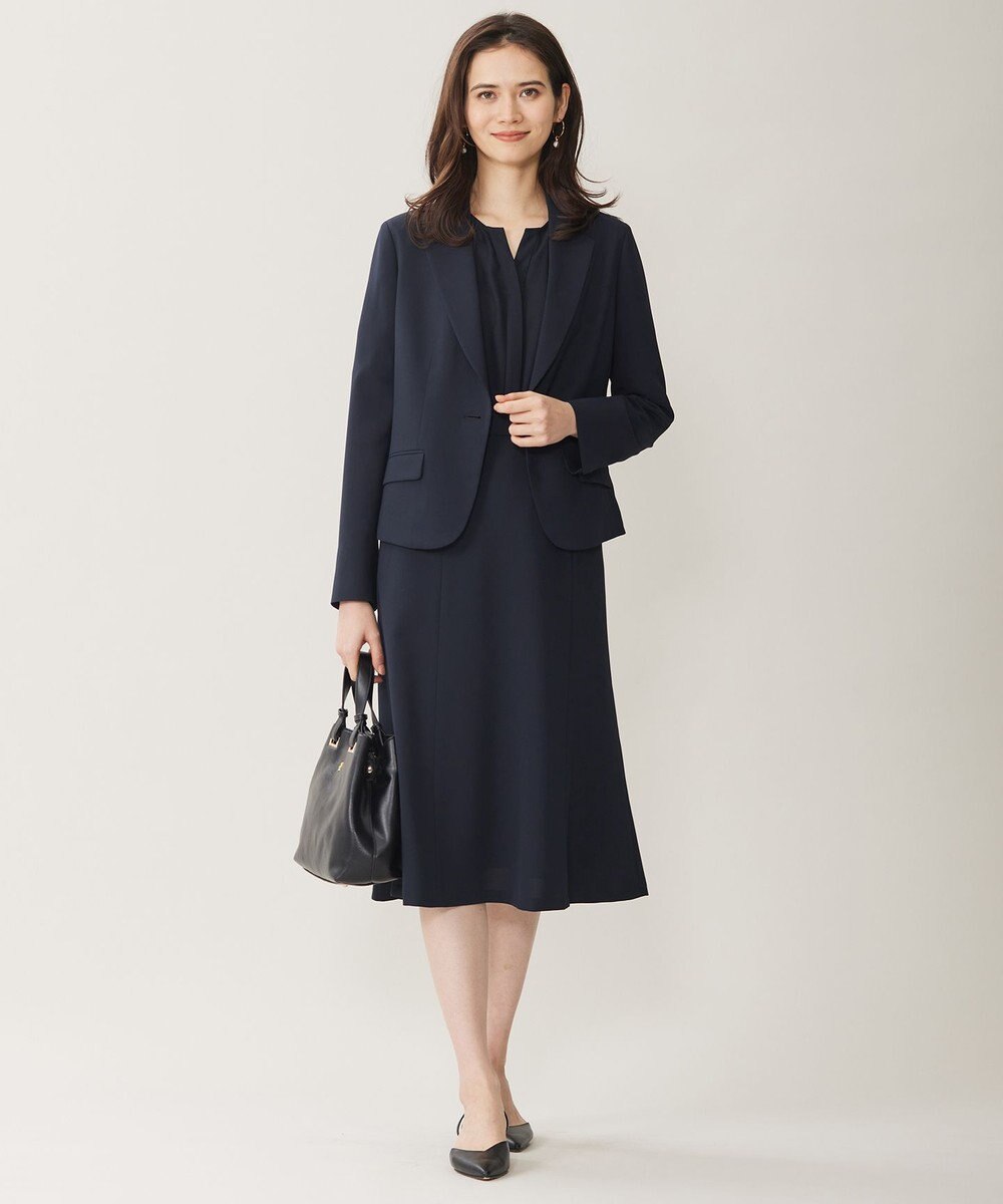 自由区 【セットアップ対応・UVカット・接触冷感・洗える】ライトストレッチテーラード ジャケット 