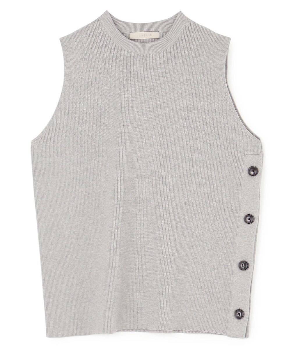 UNFILO 【洗える】サイドボタンニットベスト 