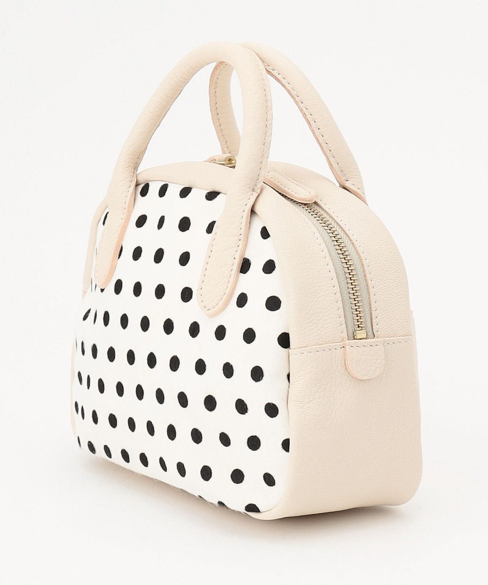 UNBILLION perche 牛革ハラコタイプ×ゴートハーフムーン2wayボストン 