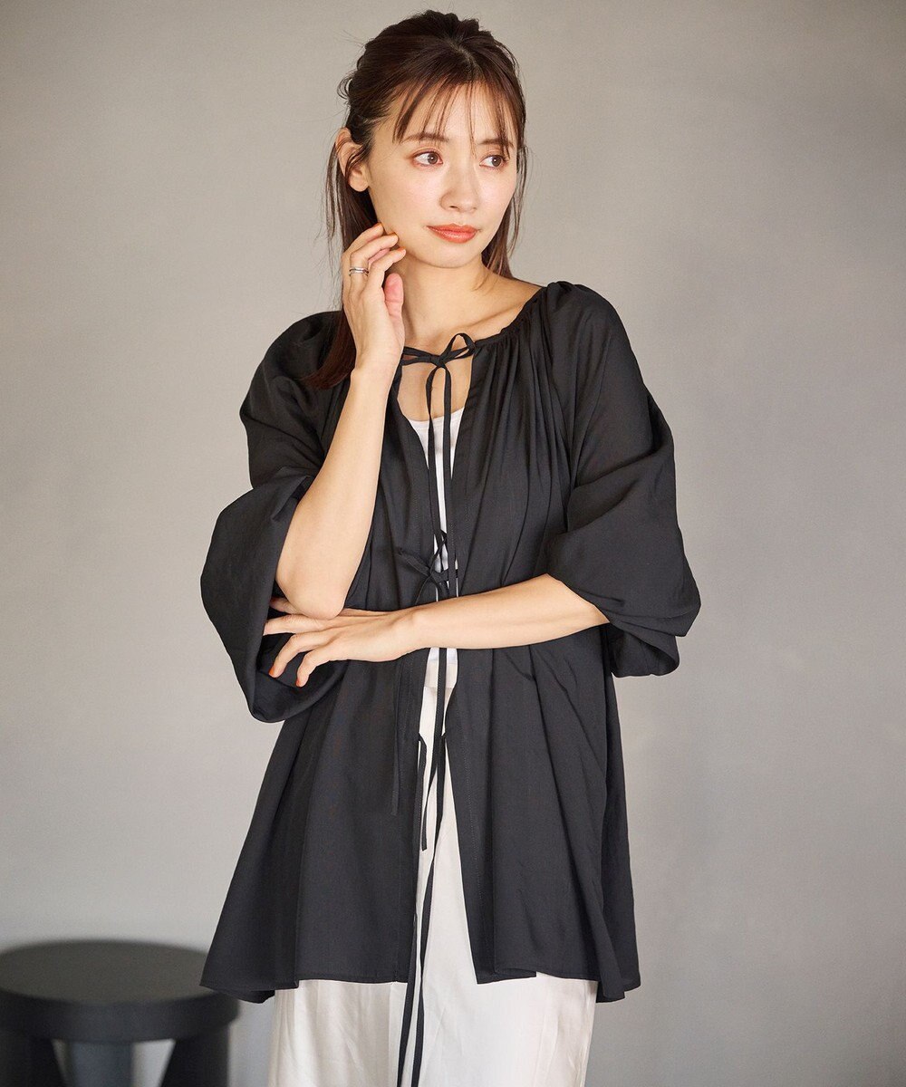 #Newans 2WAYシアーボレロブラウス 