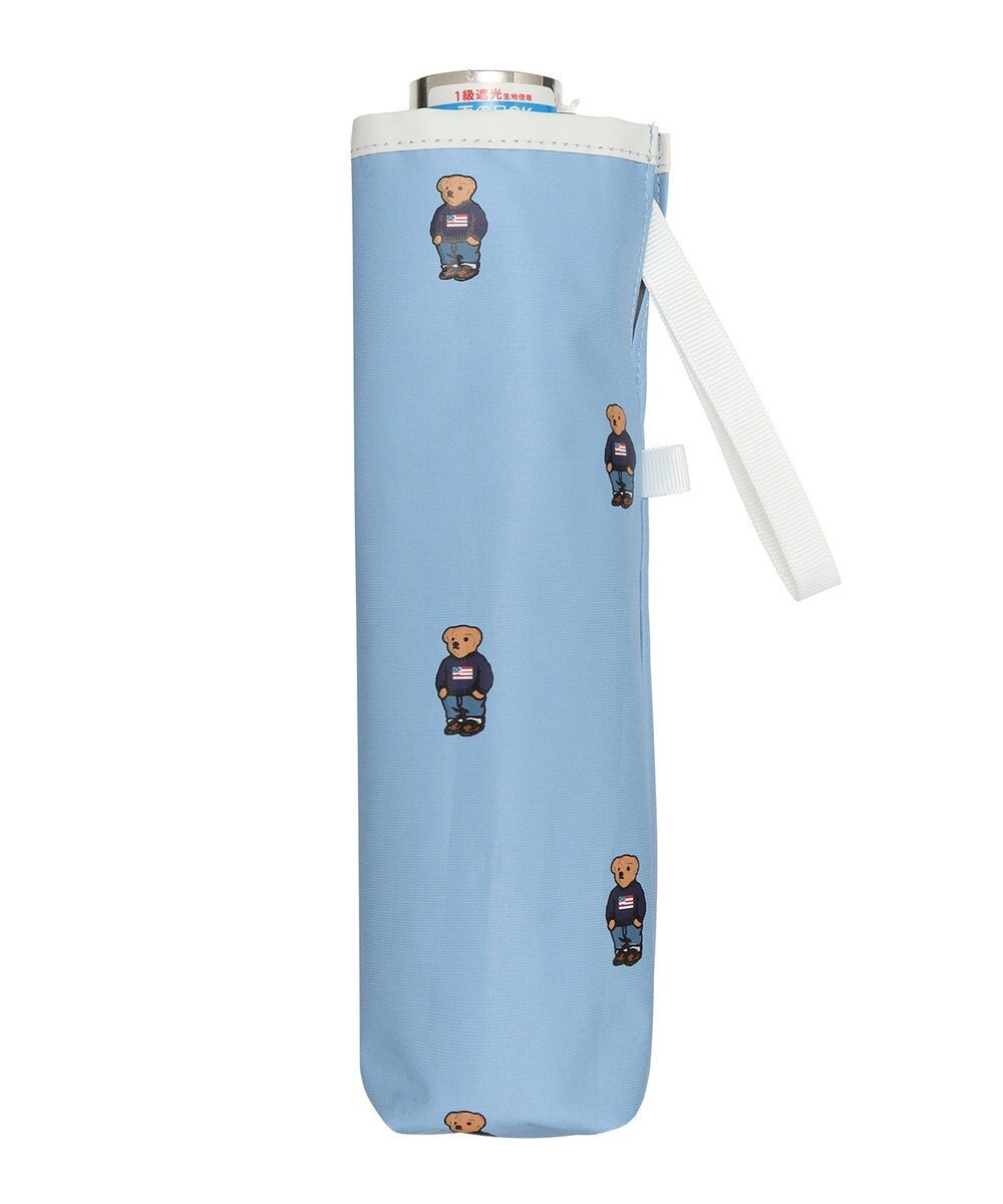 MOONBAT POLO RALPH LAUREN 晴雨兼用日傘 折りたたみ傘 ポロベアプリント／遮光 遮熱 UV 