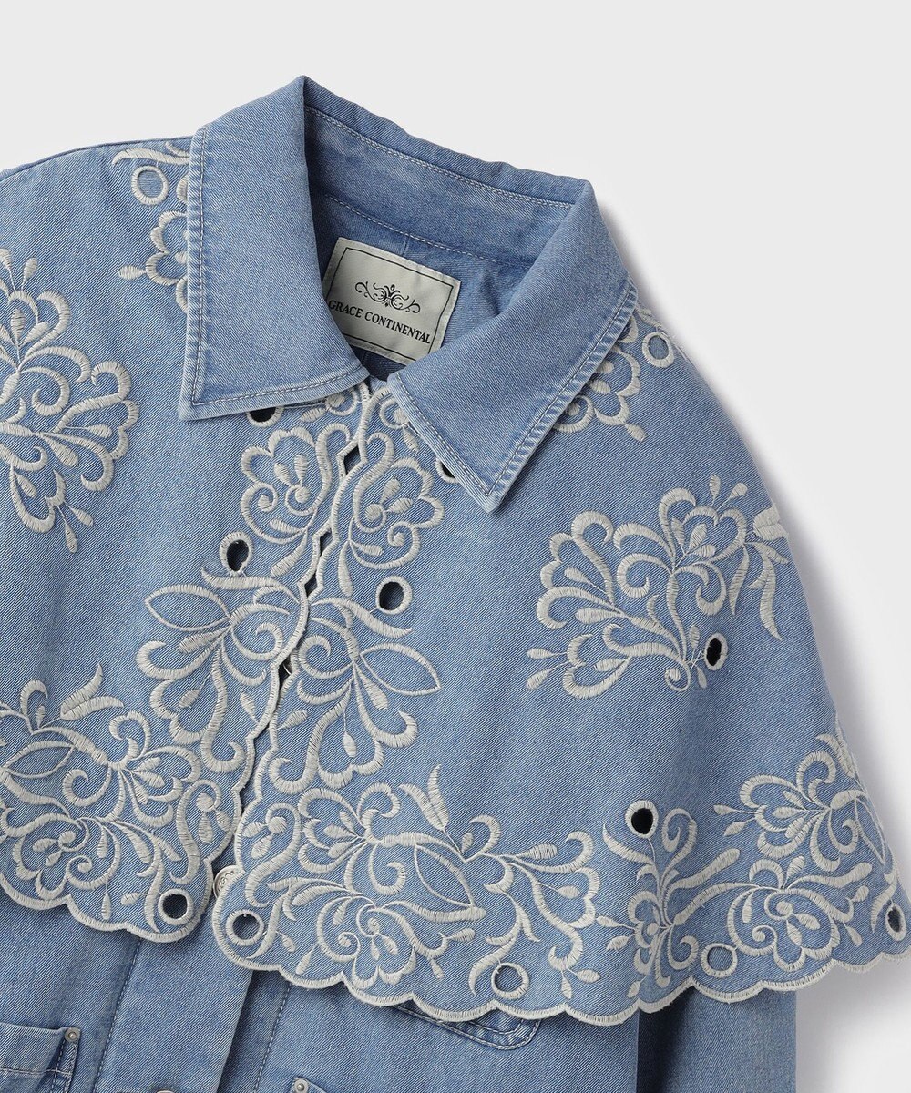 GRACE CONTINENTAL ケープ付カバーオールジャケット 