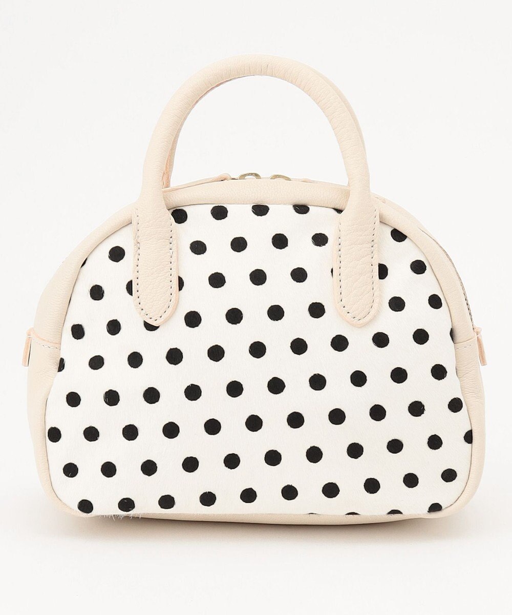 UNBILLION perche 牛革ハラコタイプ×ゴートハーフムーン2wayボストン 