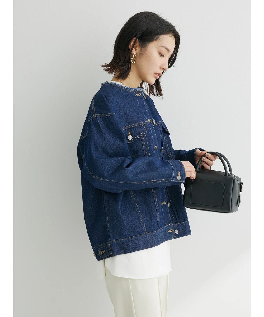 Green Parks ノーカラーデニムジャケット 