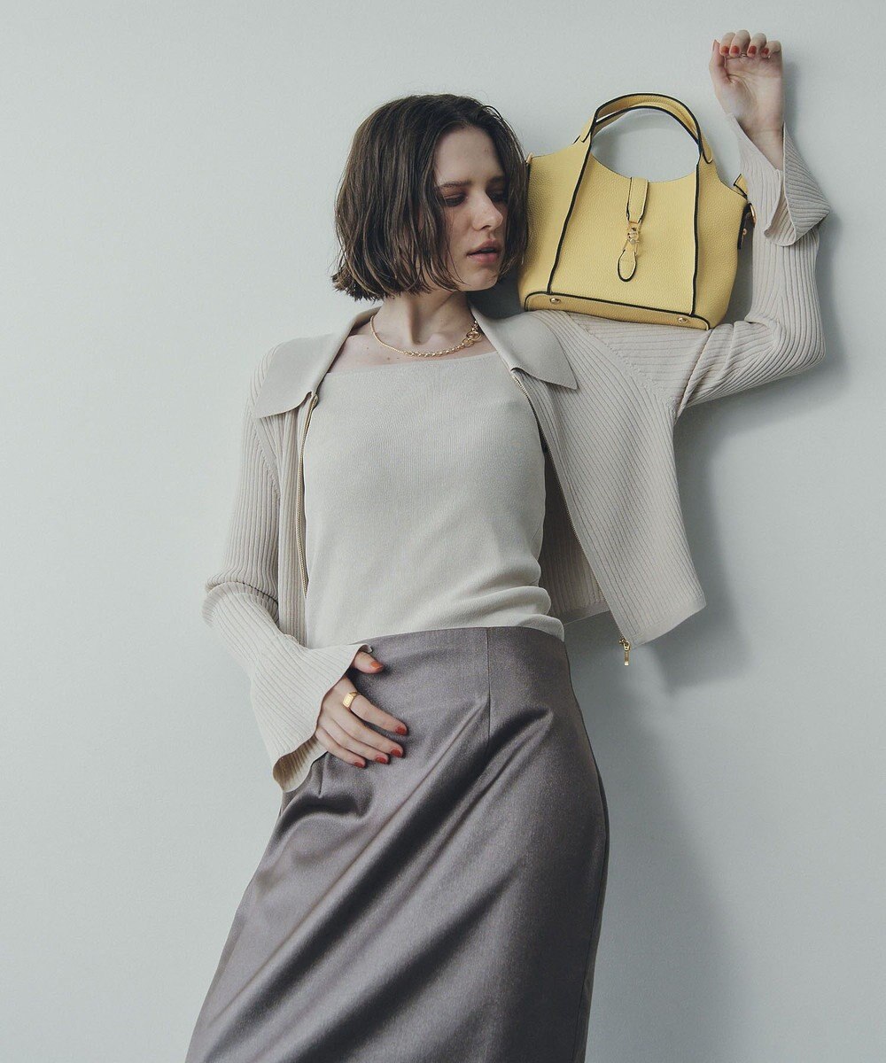 YECCA VECCA 【2点SET】キャミセット襟付きZIPカーディガン 