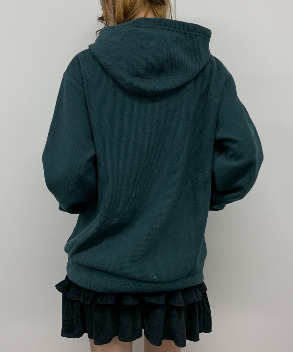 WEGO 【ユニセックス着用ITEM】ワッフルフリースOP刺繍プルパーカー 